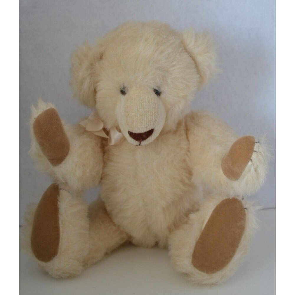 Bearly There 15" Teddy Bear Corduroy Nose  Humpback Jointed Linda Spiegel Tan